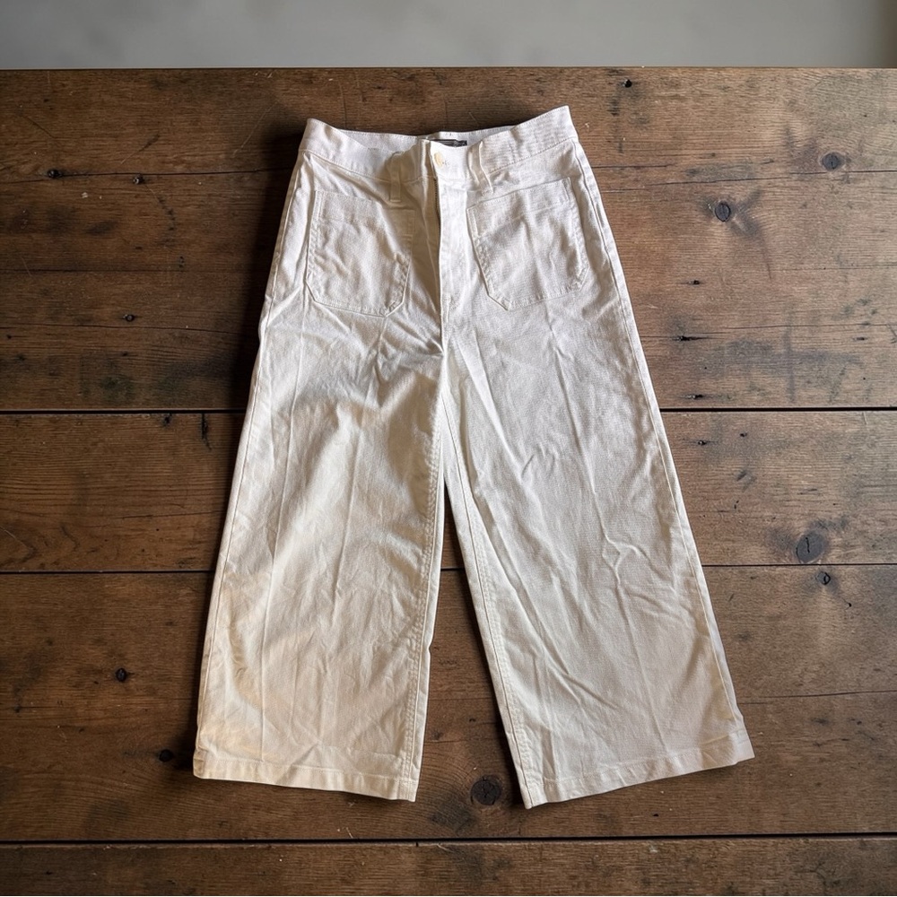 J.Crew Point Sur Wide-Leg Crop Pants White Size 29